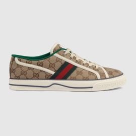 Mens GG  Tennis 1977 sneaker in beigeebony original GG canvas   US at Gucci